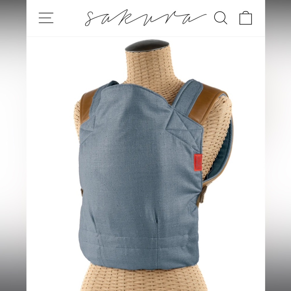 Sakura Bloom linen and leather scout